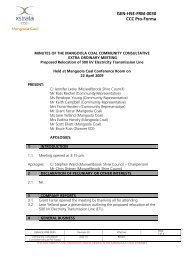 minutes of the community consultative - Xstrata Coal Mangoola