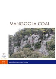 April 2013 Monthly Monitoring Report - Xstrata Coal Mangoola