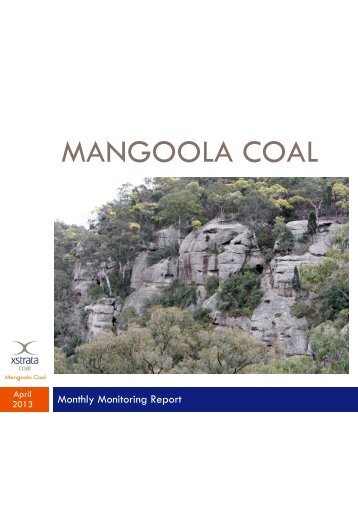 April 2013 Monthly Monitoring Report - Xstrata Coal Mangoola