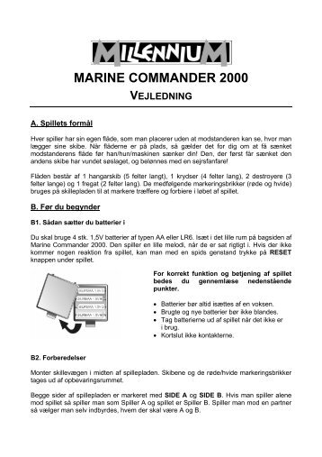 marine commander 2000 vejledning