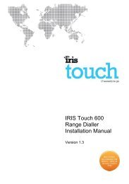 Iris Touch 600 Installation Guide - Chiron