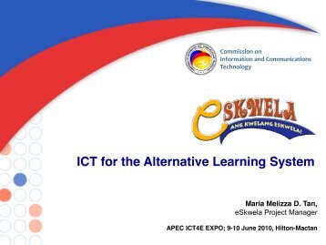 ICT for the Alternative Learning System - APEC HRDWG Wiki