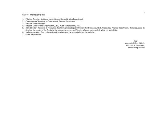 Senority list of accountants as on 01.01.2011 - J & K Finance ...