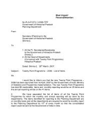 Most Urgent/ - Planning Department, Himachal Pradesh