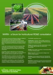 NHRN - a forum for horticultural RD&E consultation - Horticulture ...