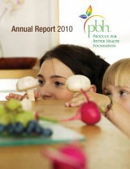 Annual Report 2010 - Produce for Better Health Foundation