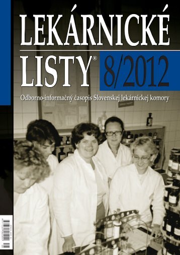 LEkárnIcké LISTy® 8/2012 - Slovenská lekárnická komora