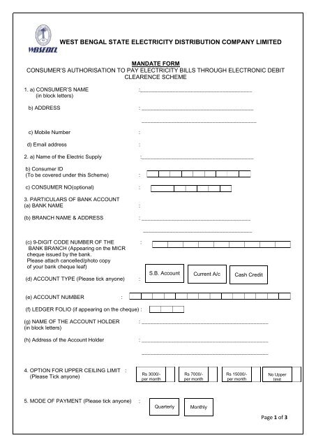 Wbsedcl electric bill payment deals