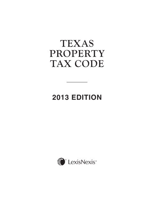 Property Tax Code - Texas Comptroller of Public Accounts