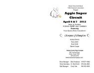 Aggie Super Circuit - Texas Quarter Horse Association