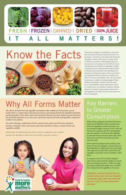 Why All Forms Matter Brochure - Produce for Better Health Foundation