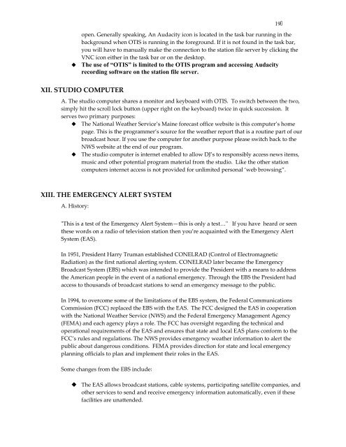 WSCA Station Handbook and Training Manual - Prometheus Radio ...