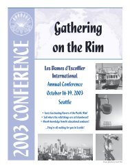 Gathering on the Rim - Les Dames d'Escoffier International
