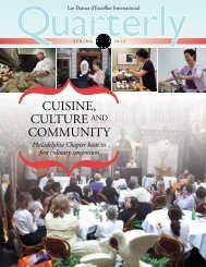 cuisine, culture and community - Les Dames d'Escoffier International