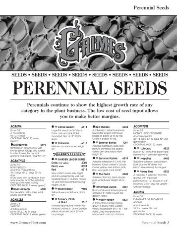 PERENNIAL SEEDS