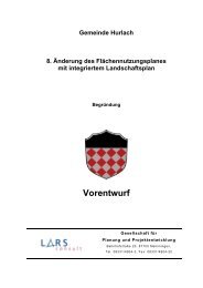 Gemeinde Hurlach 8. Änderung des Flächennutzungsplanes mit ...