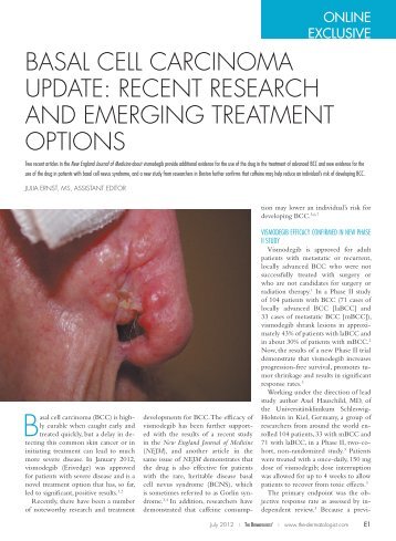 basal cell carcinoma update - The Dermatologist