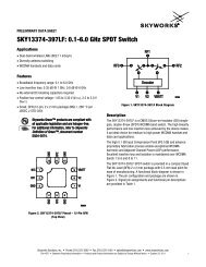 SKY13374-397LF 0.1-6.0 GHz SPDT Switch Data ... - myMectronic