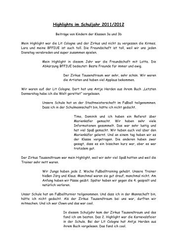 Highlights im Schuljahr 2011/2012 - KGS Meindorf