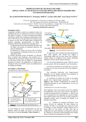 MODELISATION DU SECHAGE SOLAIRE : APPLICATION AU ... - iusti