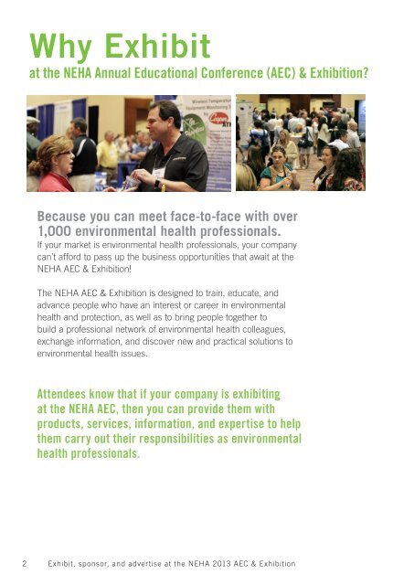 exhibitor prospectus - National Environmental Health Association
