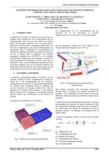 Etude des transferts de masse et de fumees dans une ... - iusti