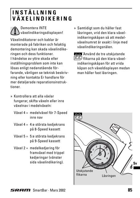 Smartbar Ins Sp/It/Dk/Sv 3/02 - Sram