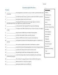 Genetics Quiz Review Terms