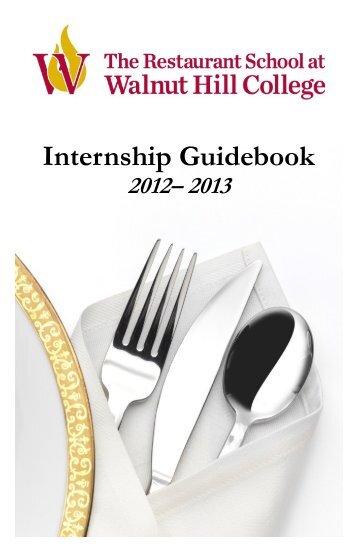 Internships - The Restaurant School at Walnut Hill College