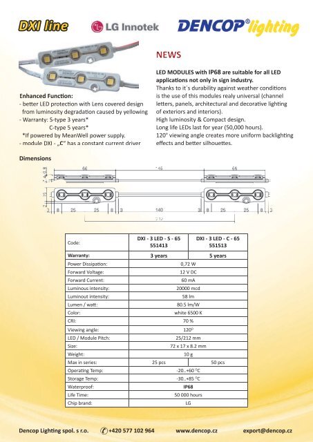 DXI line - Dencop