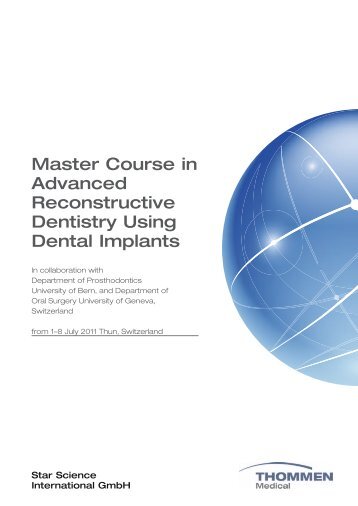 Master Course in Advanced Reconstructive Dentistry ... - Cwitt Dental