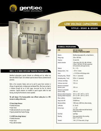 DSHI - DSHM-LV Cap Unit Bank - Gentec