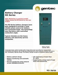 Brochure battery charger RD SERIES 120-27000 - Gentec