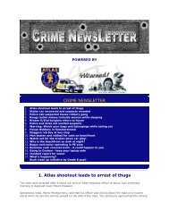 Crime Newsletter - 4 June 2009 - Atlas Security