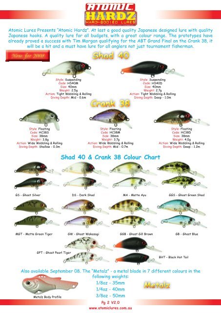 Fishing with soft lures (Ripperz or Guzzlerz) requires a ... - bream