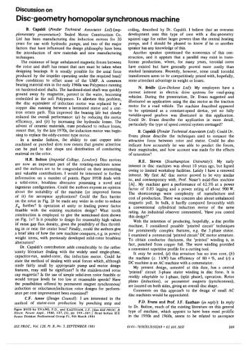 Disc-geometry homopolar synchronous machine - IET Digital Library