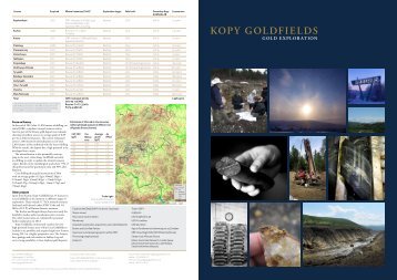 Kopy Goldfields - Kopylovskoye
