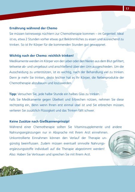 Ernährung in der Chemotherapie - ribosepharm GmbH