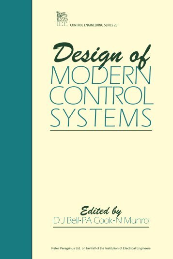 Design of Modern Control Systems - IET Digital Library