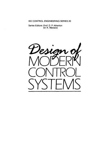 Design of Modern Control Systems - IET Digital Library
