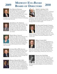 MIDWEST EYE-BANKS BOARD OF DIRECTORS - Michigan Eye Bank