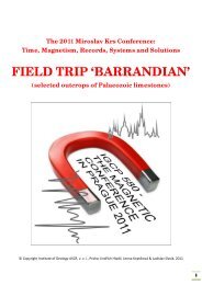 FIELD TRIP 'BARRANDIAN' - Institute of Geology AS CR, vvi