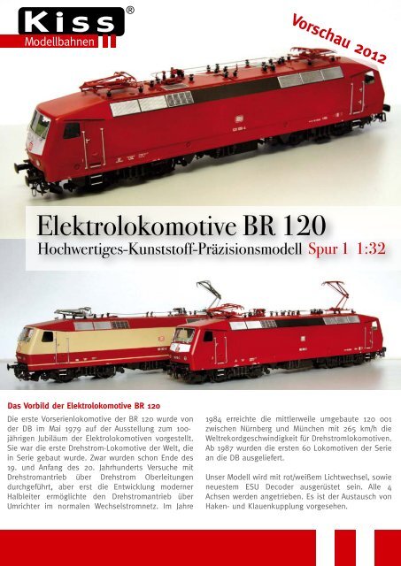 Elektrolokomotive BR 120 - Kiss Modellbahnen