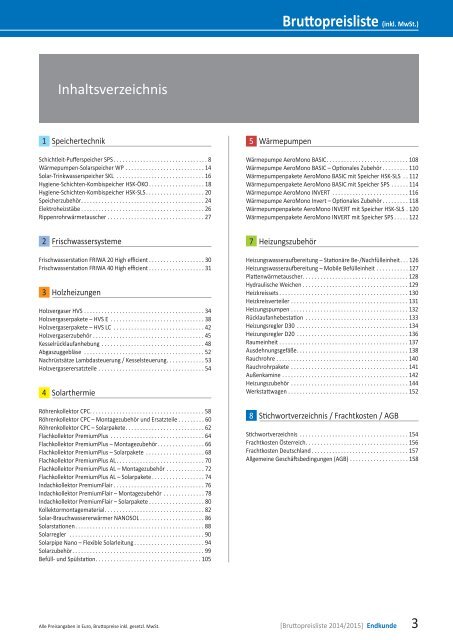 Preisliste