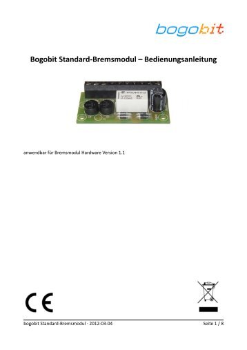 Bogobit Standard-Bremsmodul â€“ Bedienungsanleitung