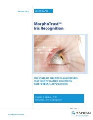 MorphoTrustTM Iris Recognition - Planet Biometrics.com