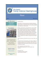 News from New Zealand Family Violence Clearinghouse - March 2012