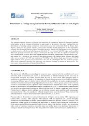 Determinants of Earnings among Commercial Motorcycle Operators ...