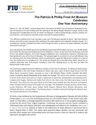 The Patricia & Phillip Frost Art Museum Celebrates One Year ...