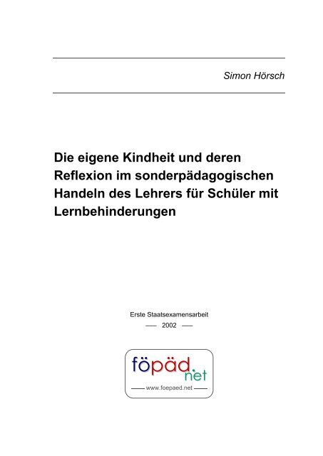 gesamte Arbeit (pdf-Format) - bei fÃ¶pÃ¤d.net